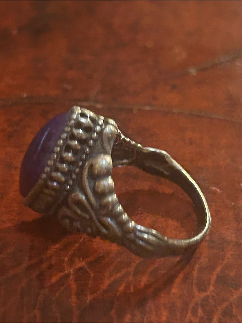 Carolyn Pollock 925 sterling silver ring size 9 charoite gemstone marquise - Picture 2 of 6